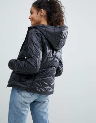 puffer jacket with hood bershka