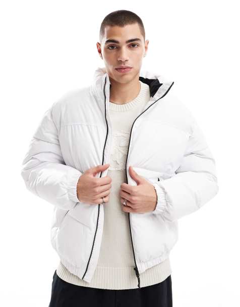 Bershka – Pufferjacke in Weiß - view 1