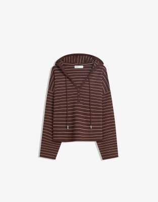 Bershka - Pull à capuche - Marron
