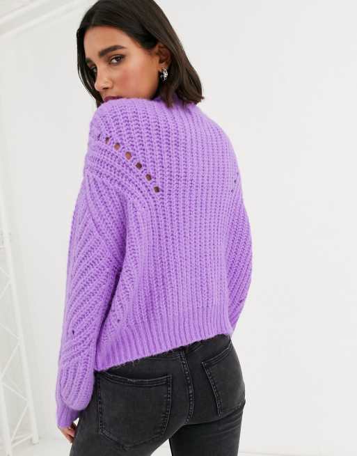 Bershka pull violet new arrivals