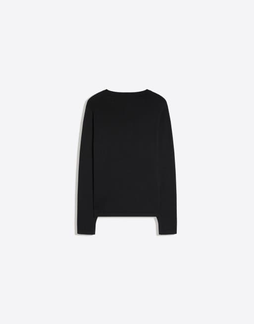Bershka - Pull boutonné - Noir, 6 de 6