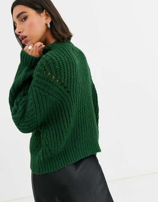 Pull femme vert bouteille new arrivals