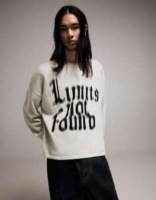 Bershka - Pull imprimé - Blanc