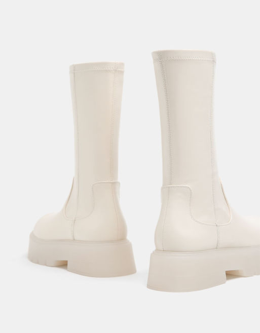 Bottes beige bershka hot sale