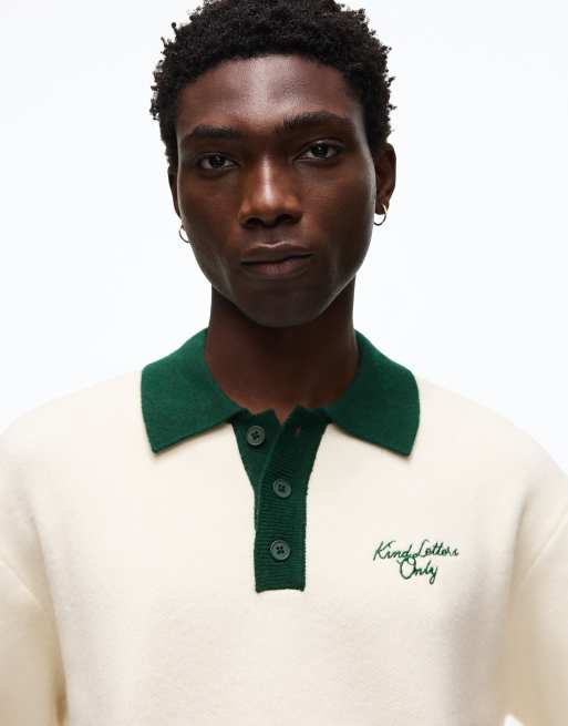Bershka pull polo crème, 2 de 6