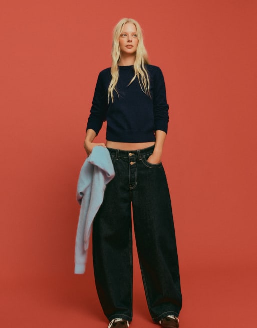 Bershka - Pull ras de cou - Bleu, 2 de 5