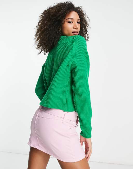 Pull best sale vert bershka