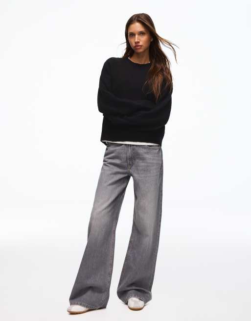 Bershka - Pull ras de cou - Noir, 4 de 5