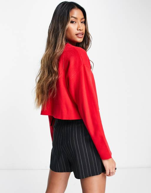 Pull oversize rouge hot sale