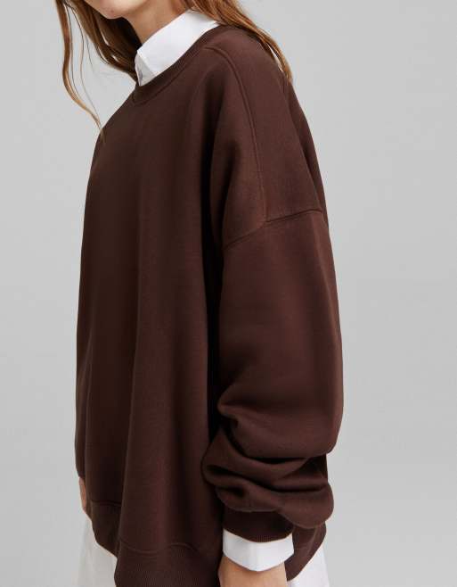 Bershka - Pull ultra oversize - Marron, 2 de 4