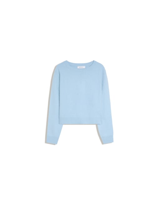 Bershka Pullover aus 100 % Wolle mit Rundhalsausschnitt in Hellblau, 6 von 6