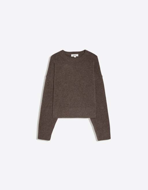 Bershka – Pullover in Braun mit Rundhalsausschnitt, 5 von 5