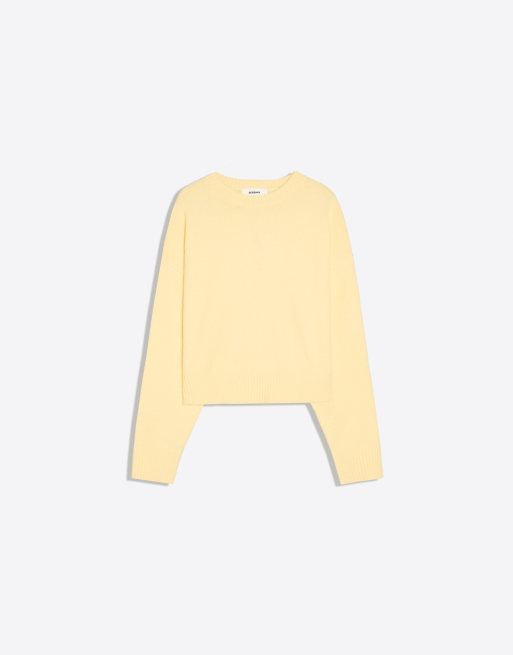 Bershka Pullover mit Rundhalsausschnitt in Gelb, 5 von 5