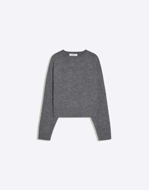 Bershka Pullover mit Rundhalsausschnitt in Grau - view 1