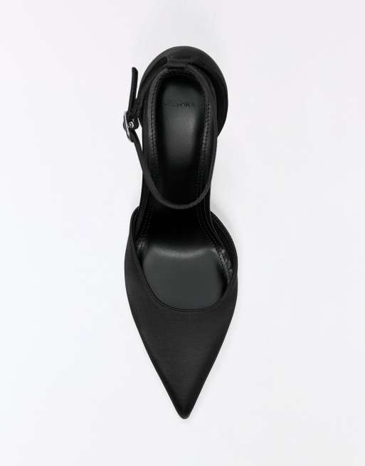 Bershka pumps met enkelbandje in zwart, 4 van 7