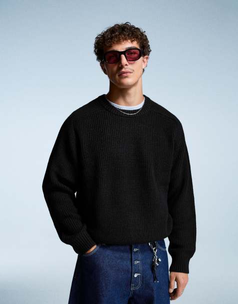Bershka – Purl – Strickpullover aus Wollmix in Schwarz - view 1
