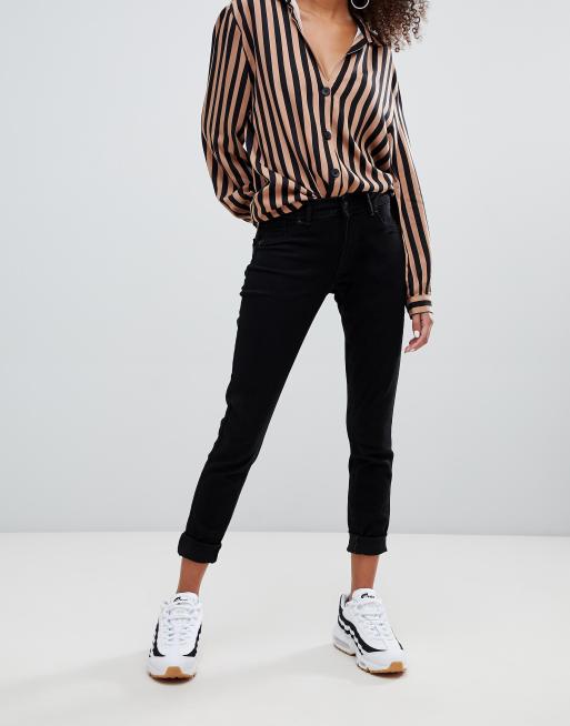 Bershka push up jeans in black ASOS