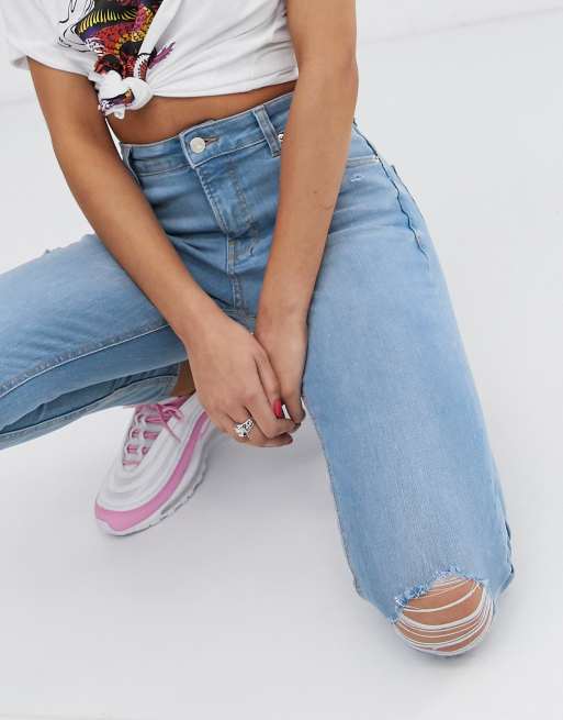 Bershka push up jeans blue ASOS