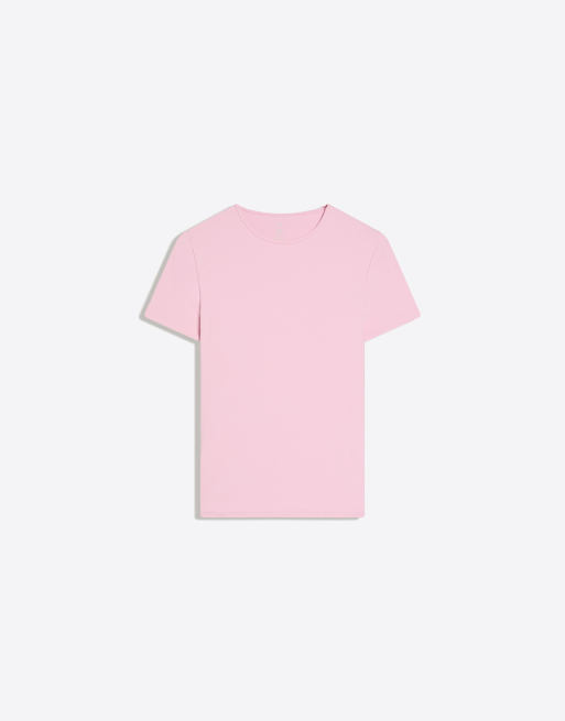 Bershka Quick-dry & breathable short sleeve t-shirt in washed pink, 2 of 4