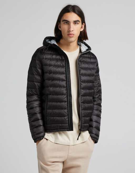 Bershka hooded clearance puffer jacket