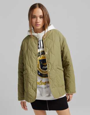 Bershka on sale green jacket