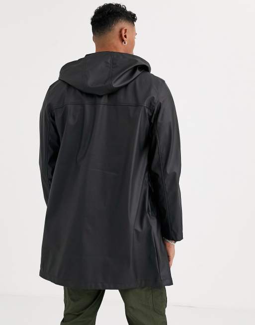 Asos hot sale black raincoat