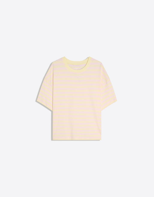 Bershka - Recht T-shirt met print in geel, 5 van 6