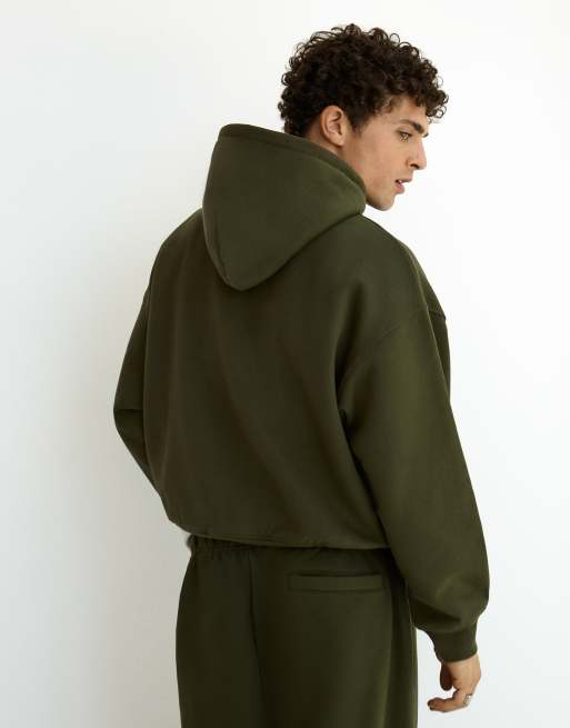 Bershka - Rechte hoodie in groen, 3 van 6