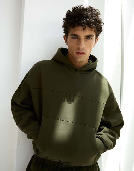 Bershka - Rechte hoodie in groen, 4 van 6