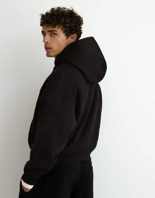 Bershka - Rechte hoodie in zwart, 3 van 5