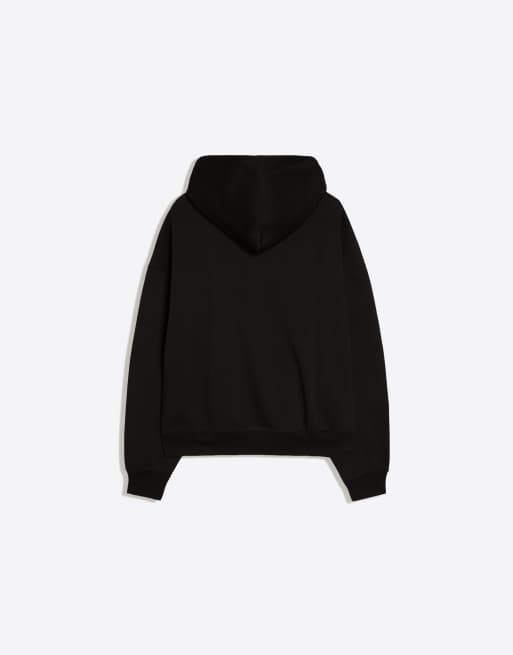 Bershka - Rechte hoodie in zwart, 5 van 5