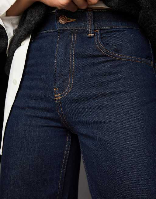 Bershka - Rechte jeans met wijde pijpen in denimblauw, 3 van 4