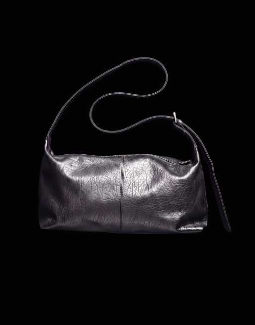 Bershka rechteckige Bucket Bag in Schwarz, 2 von 5