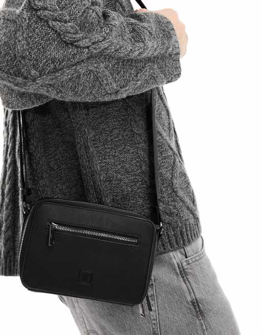 Bershka - Rechthoekige crossbody tas in zwart, 3 van 4