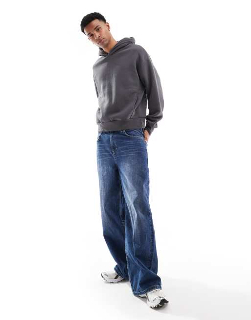 Bershka - Rechtvallende hoodie in grijs, 4 van 4