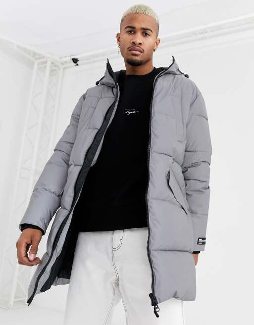 Bershka long puffer discount coat