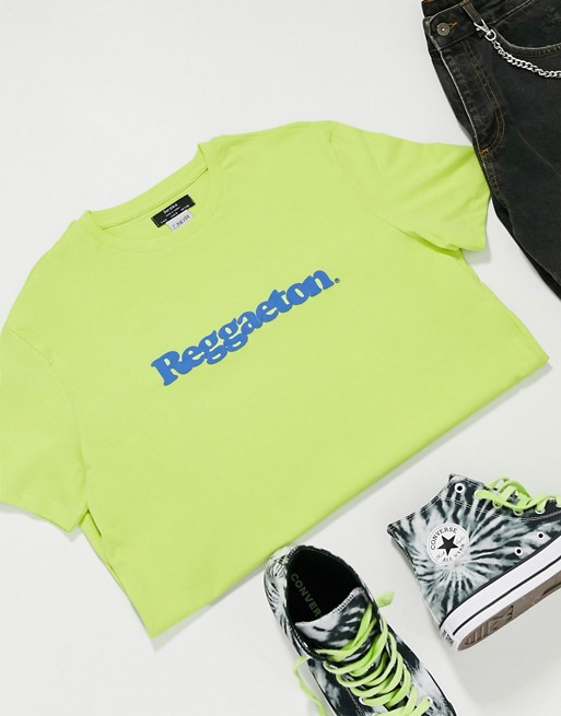 Bershka reggaeton t-shirt in green