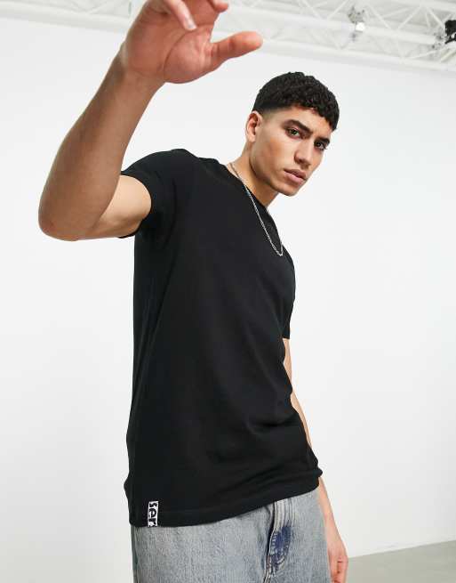 Bershka regular t shirt in black ASOS