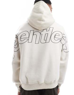 relentless back graphic hoodie in chocolate-Brown