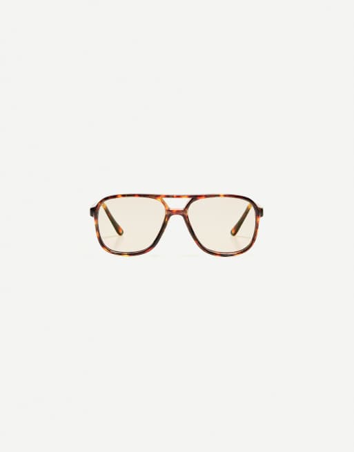 Bershka Resin glasses with blue light filter in brown, 2 of 3