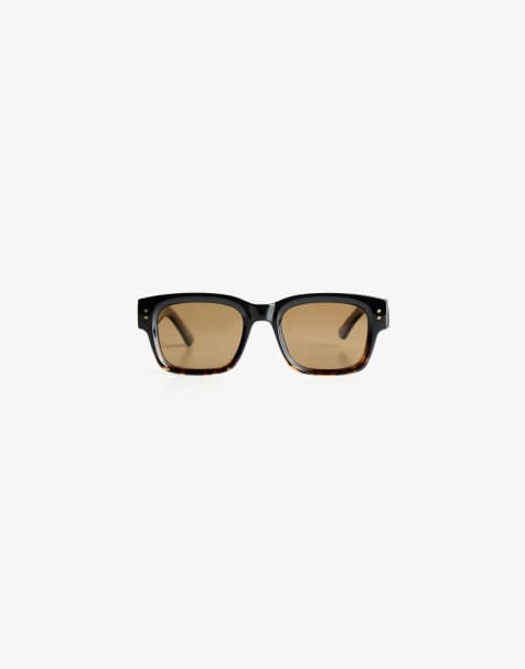 Bershka Resin sunglasses in brown - view 1