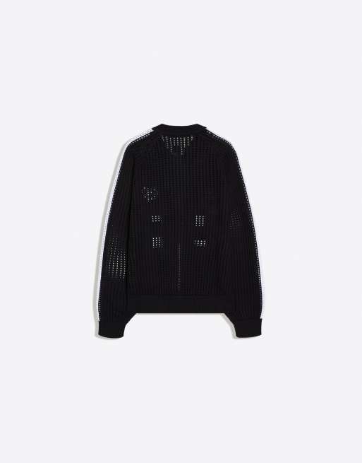 Bershka Retro mesh jacket in black, 6 of 6