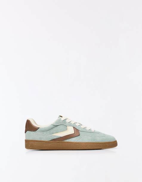 Bershka – Retro-Sneaker in Blau - view 1