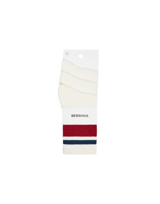 Bershka – Retro – Vitt set med strumpor, 3 av 3