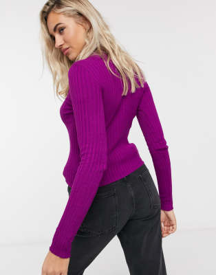 purple roll neck