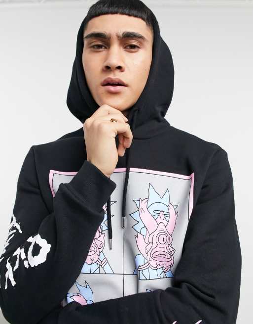 Rick and best sale morty black hoodie