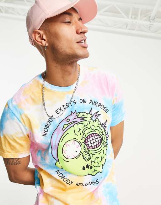 Bershka Rick&Morty t-shirt in tie dye