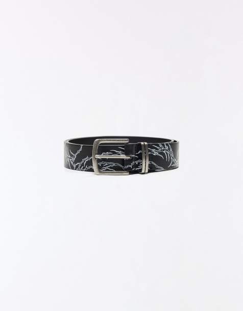 Bershka - Riem met print in zwart - view 1