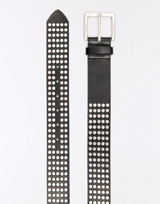 Bershka - Riem met studs in zwart, 3 van 4