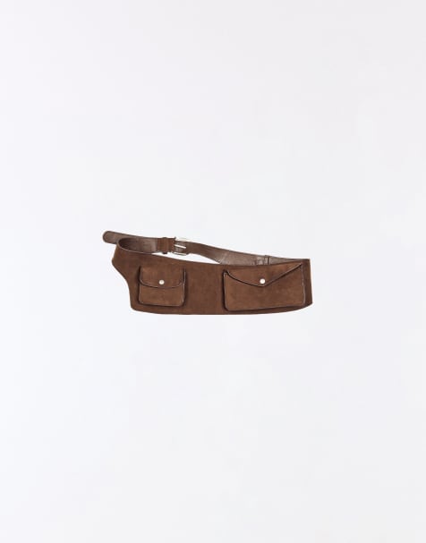 Bershka - Riem met zakken in bruin - view 1
